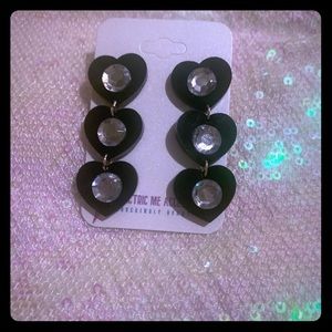 black diamond earrings